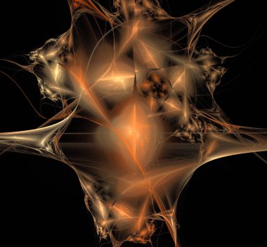 Dijital fraktal resimlerinden birinin resmi