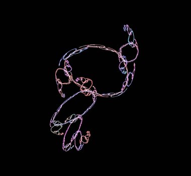 Dijital fraktal resimlerinden birinin resmi