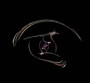 Dijital fraktal resimlerinden birinin resmi