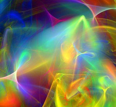 Dijital fraktal resimlerinden birinin resmi