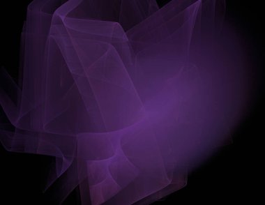 Siyah Renk Üzerine Bir Dijital Fraktal Resmi