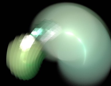 Siyah Renk Üzerine Bir Dijital Fraktal Resmi