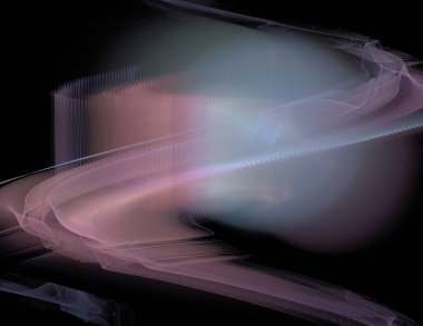 Siyah Renk Üzerine Bir Dijital Fraktal Resmi