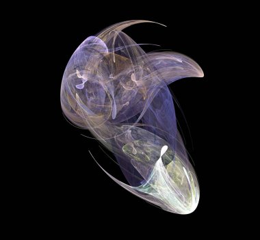 Dijital fraktal resimlerinden birinin resmi