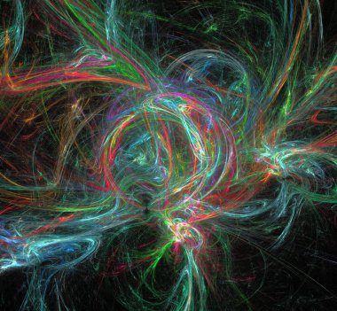 Dijital fraktal resimlerinden birinin resmi