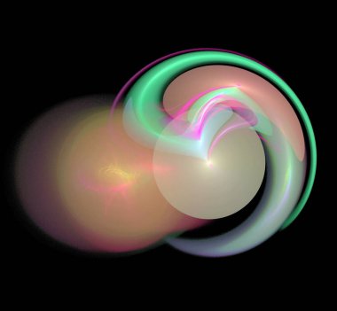 Dijital fraktal resimlerinden birinin resmi