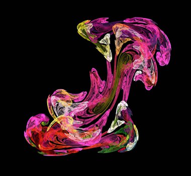 Dijital fraktal resimlerinden birinin resmi