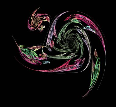 Dijital fraktal resimlerinden birinin resmi