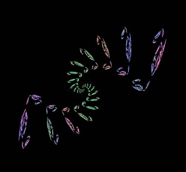 Dijital fraktal resimlerinden birinin resmi