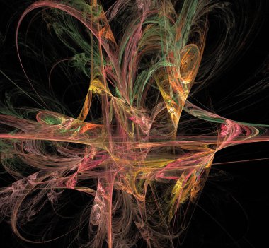 Dijital fraktal resimlerinden birinin resmi