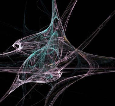 Dijital fraktal resimlerinden birinin resmi