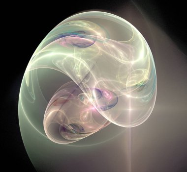 Dijital fraktal resimlerinden birinin resmi