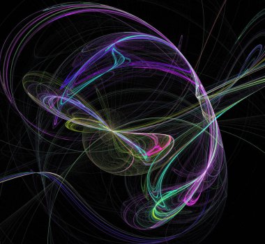 Dijital fraktal resimlerinden birinin resmi