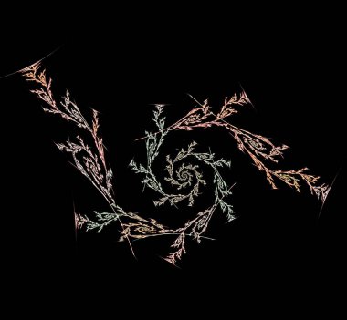 Dijital fraktal resimlerinden birinin resmi