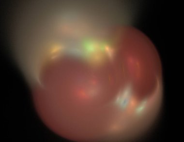 Siyah Renk Üzerine Bir Dijital Fraktal Resmi