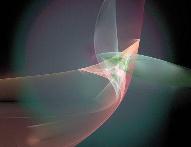 Siyah Renk Üzerine Bir Dijital Fraktal Resmi