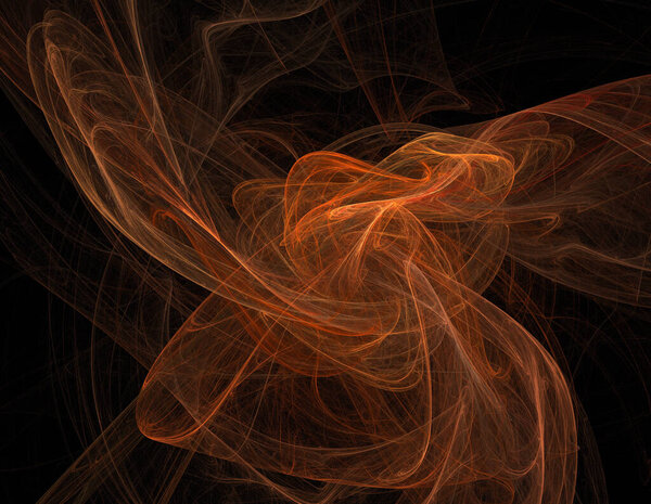 изображение одного цифрового фрактала на черном цвете