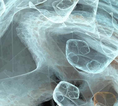 Siyah Renk Üzerine Bir Dijital Fraktal Resmi