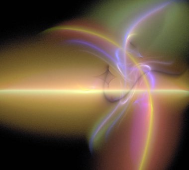 Siyah Renk Üzerine Bir Dijital Fraktal Resmi