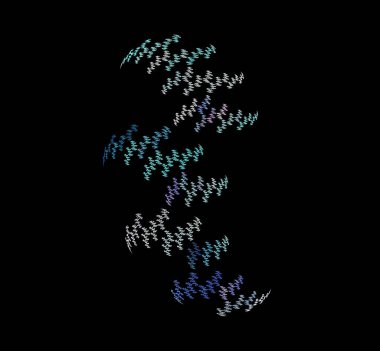 Dijital fraktal resimlerinden birinin resmi