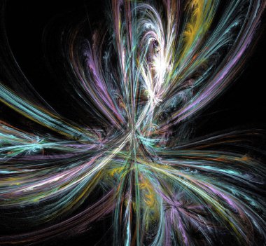 Dijital fraktal resimlerinden birinin resmi