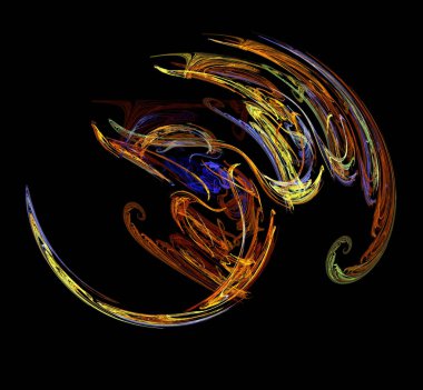 Dijital fraktal resimlerinden birinin resmi