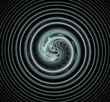 Dijital fraktal resimlerinden birinin resmi