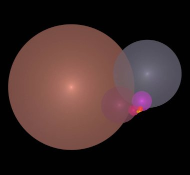 Dijital fraktal resimlerinden birinin resmi
