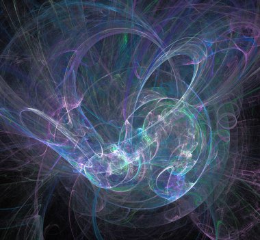 Dijital fraktal resimlerinden birinin resmi