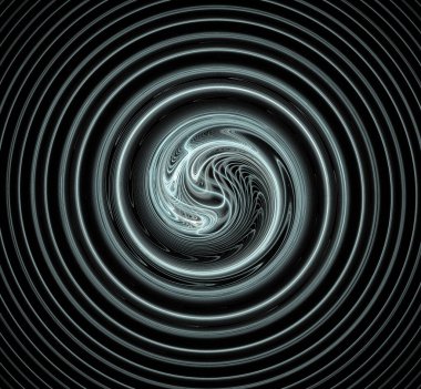 Dijital fraktal resimlerinden birinin resmi