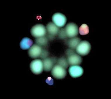 Siyah Renk Üzerine Bir Dijital Fraktal Resmi