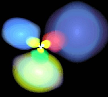 Siyah Renk Üzerine Bir Dijital Fraktal Resmi