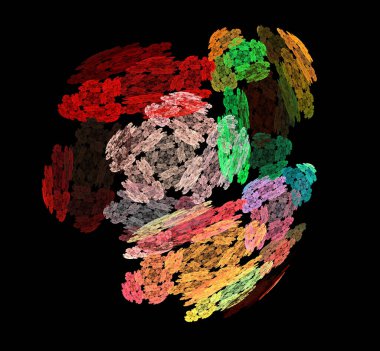 Dijital fraktal resimlerinden birinin resmi