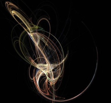 Dijital fraktal resimlerinden birinin resmi