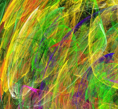 Dijital fraktal resimlerinden birinin resmi