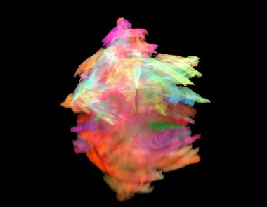 Siyah Renk Üzerine Bir Dijital Fraktal Resmi