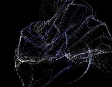 Siyah Renk Üzerine Bir Dijital Fraktal Resmi