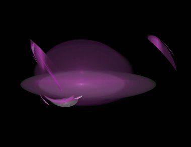 Siyah Renk Üzerine Bir Dijital Fraktal Resmi