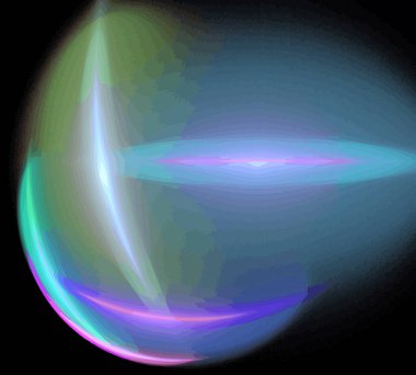 Siyah Renk Üzerine Bir Dijital Fraktal Resmi