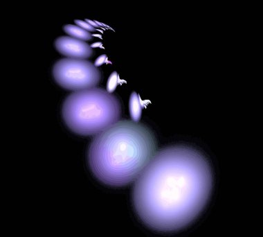 Siyah Renk Üzerine Bir Dijital Fraktal Resmi