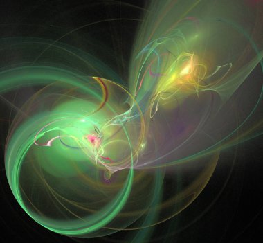 Dijital fraktal resimlerinden birinin resmi