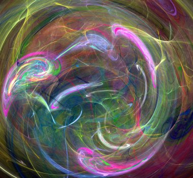 Dijital fraktal resimlerinden birinin resmi