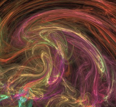 Dijital fraktal resimlerinden birinin resmi