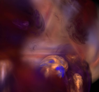 Dijital fraktal resimlerinden birinin resmi