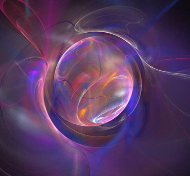 Dijital fraktal resimlerinden birinin resmi