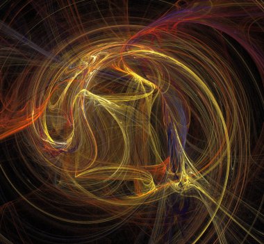 Dijital fraktal resimlerinden birinin resmi