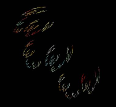 Dijital fraktal resimlerinden birinin resmi