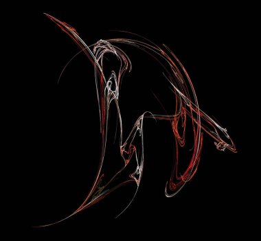 Dijital fraktal resimlerinden birinin resmi