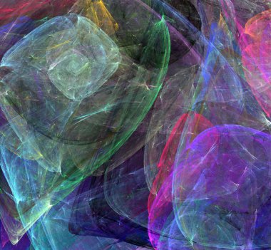 Dijital fraktal resimlerinden birinin resmi