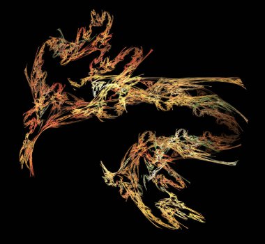 Dijital fraktal resimlerinden birinin resmi